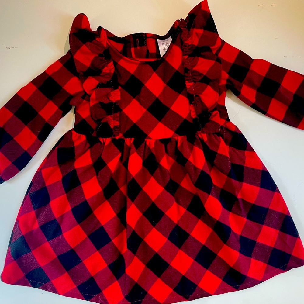 Carters Buffalo Plaid Long Sleeve Dress